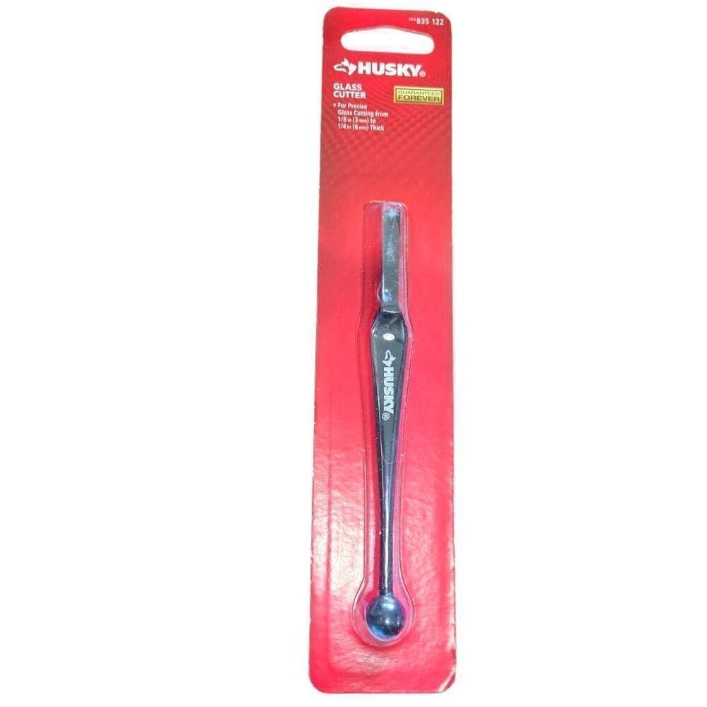 Husky 5 Inch Glass Cutter 1/8" 1/4" Carbide Wheel For Single Or Double Strength
